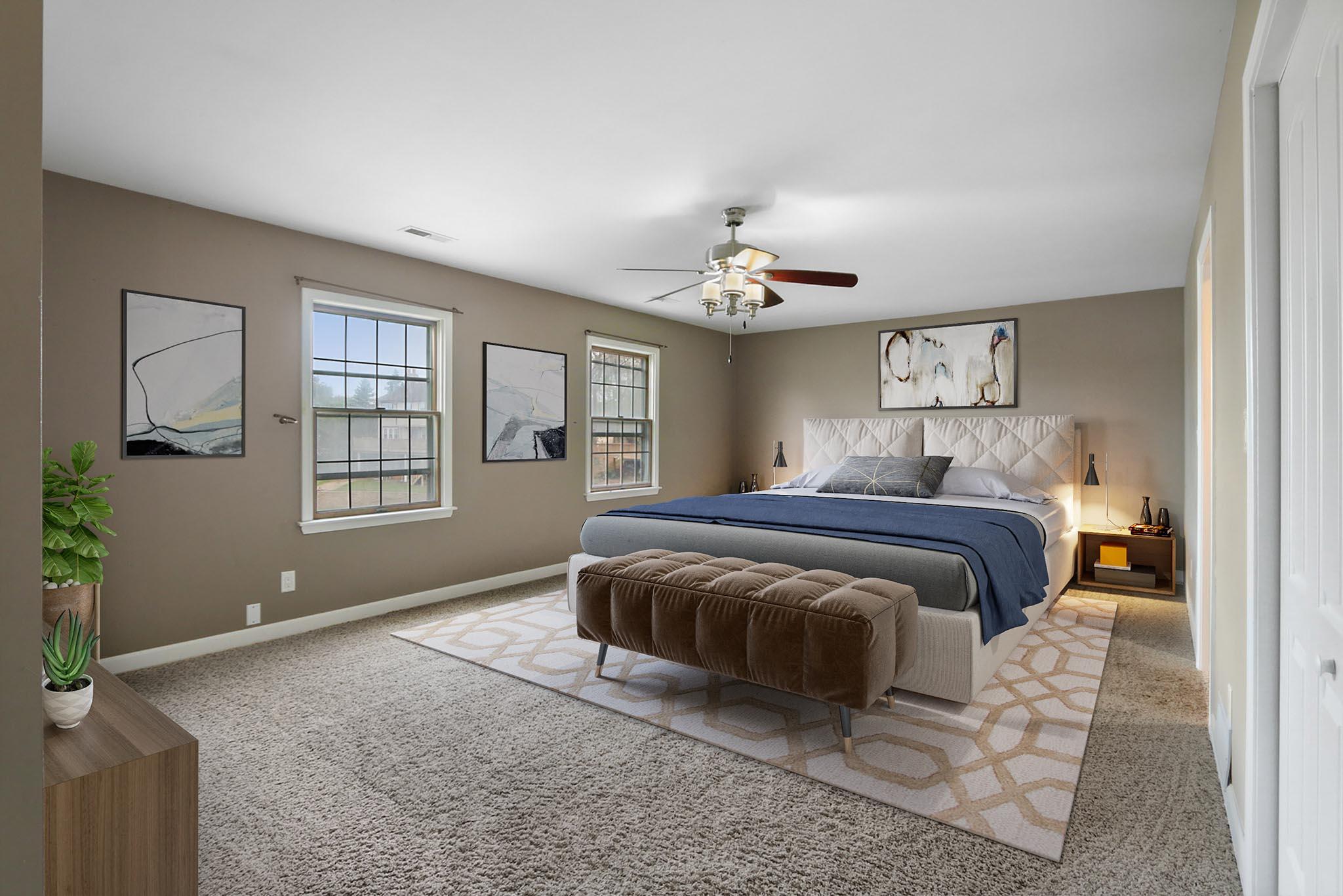 366 Devon Court Valparaiso, IN 46385 - Photo 5 of 45 a bedroom with a large bed and a window