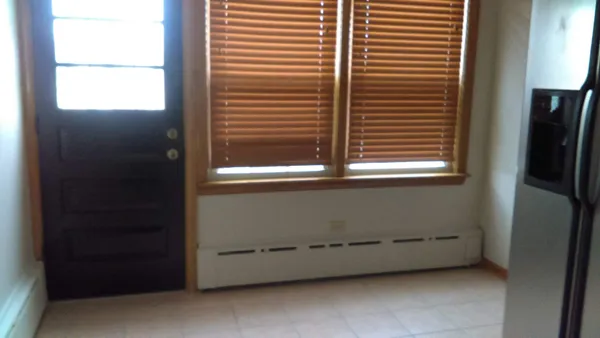 an empty room with a window