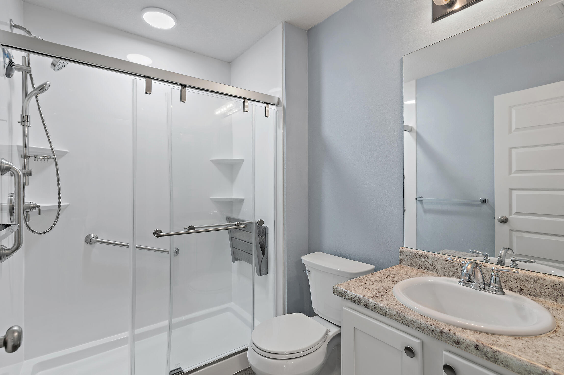 258 This Way, Unit LOT 79 Freeport, FL 32439 - Photo 15 of 80 a bathroom with a granite countertop sink toilet and shower