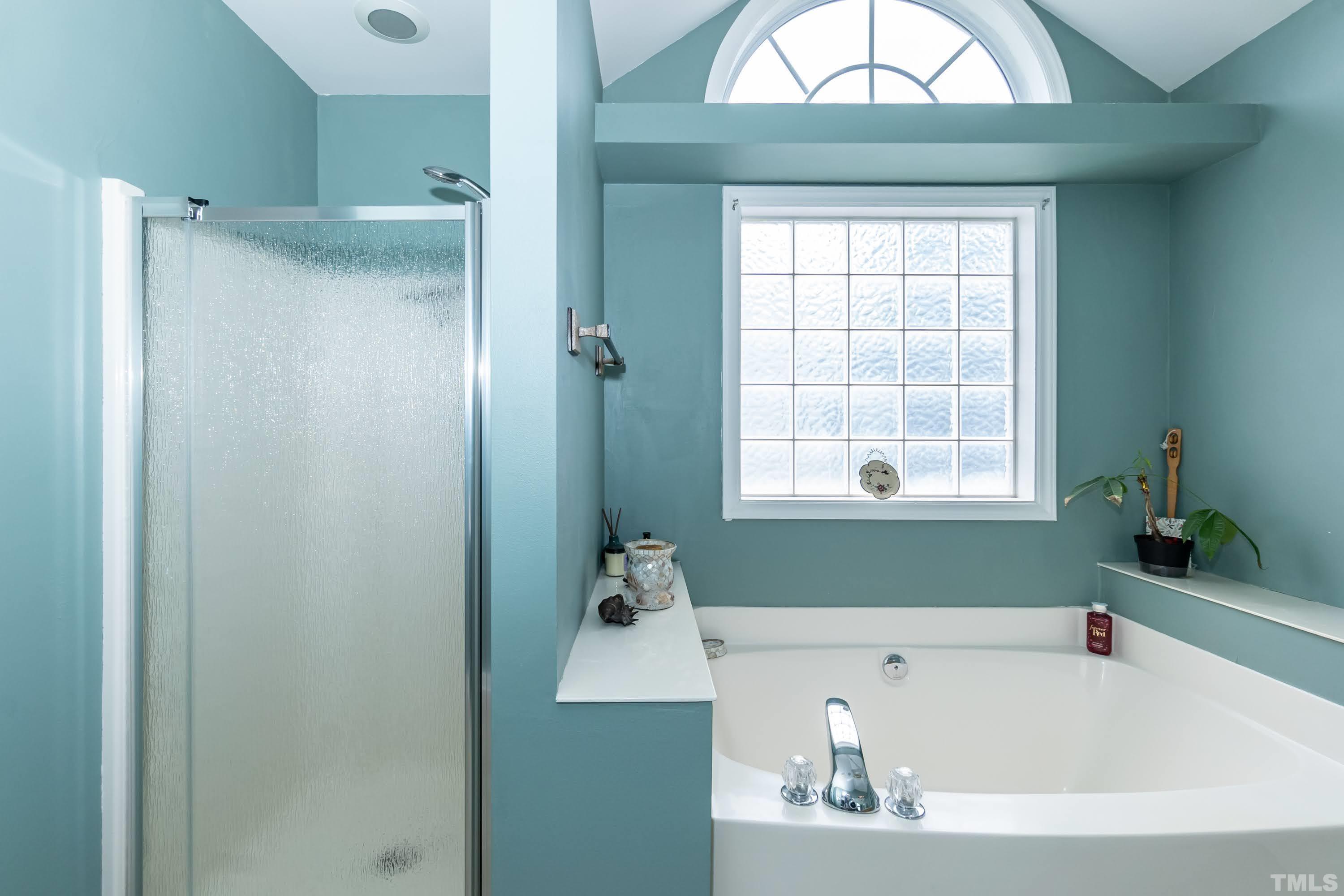 342 Seastone Street Raleigh, NC 27603 - Photo 29 of 50 a bathroom with a bathtub and a window
