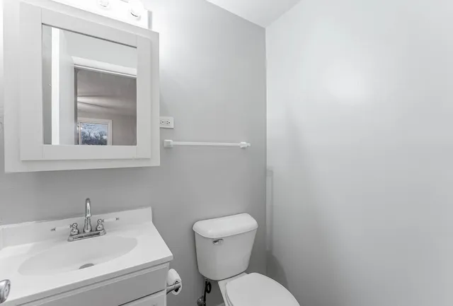 a white toilet sitting next to a bathroom sink