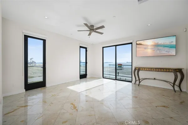 a large bathroom with a double vanity sink a large mirror and shower