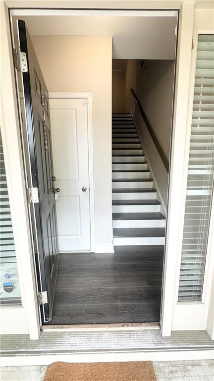 3092 Quantum Lane Atlanta, GA 30341 - Photo 4 of 44 a view of entryway and hall with wooden floor