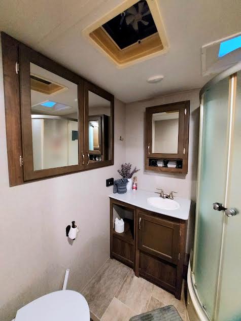 20202 McShepherd Road Georgetown, TX 78626 - Photo 34 of 40 Full bath featuring vanity and a shower stall