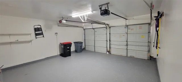 a view of a garage room