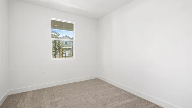 an empty room with a window