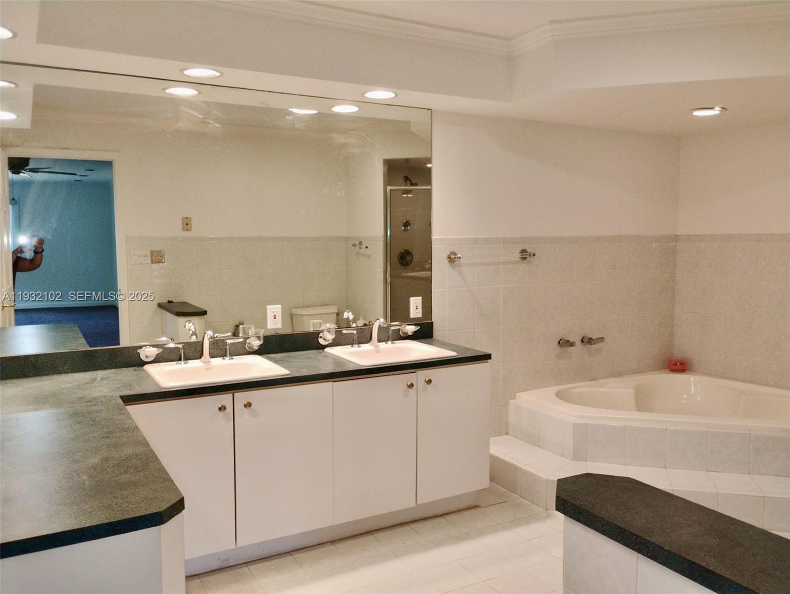 16021 Southwest 173rd Avenue Miami, FL 33187 - Photo 24 of 30 a bathroom with a sink and a mirror