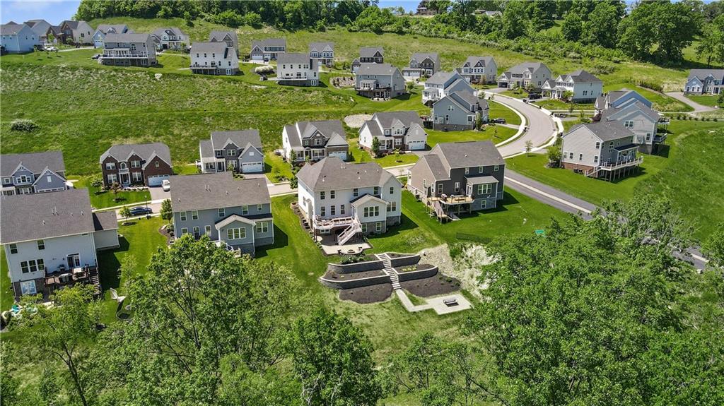 4449 Walnut Ridge Circle McDonald, PA 15057 - Photo 39 of 40 an aerial view of a house with outdoor space pool seating area and yard