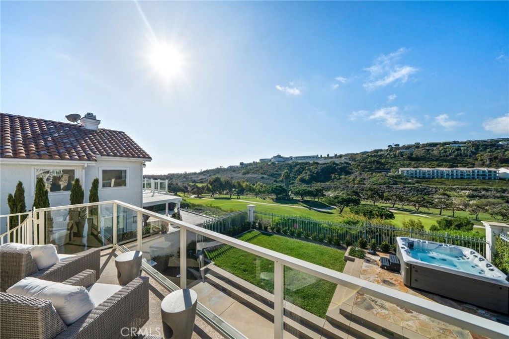 33 Cassis Dana Point, CA 92629 - Photo 24 of 49 a view of a roof deck with couches and sky view