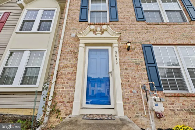 front view of a brick building