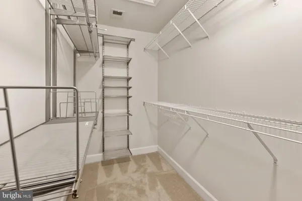 a bathroom with a shower and a glass door