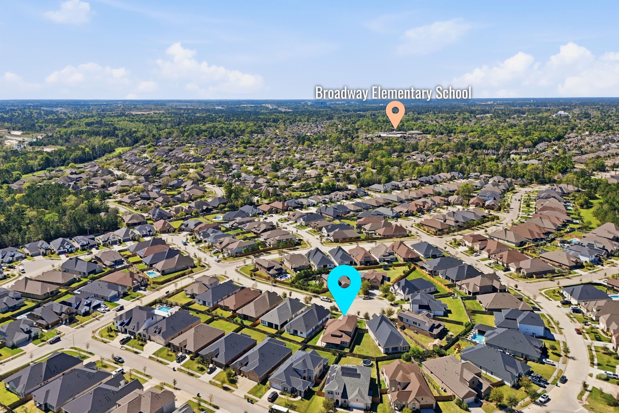 2809 Andante Green Drive Spring, TX 77386 - Photo 49 of 50 an aerial view of multiple house