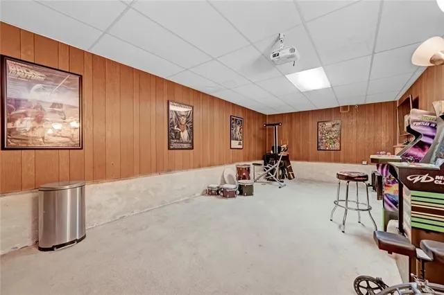a bathroom with a sink vanity and a mirror