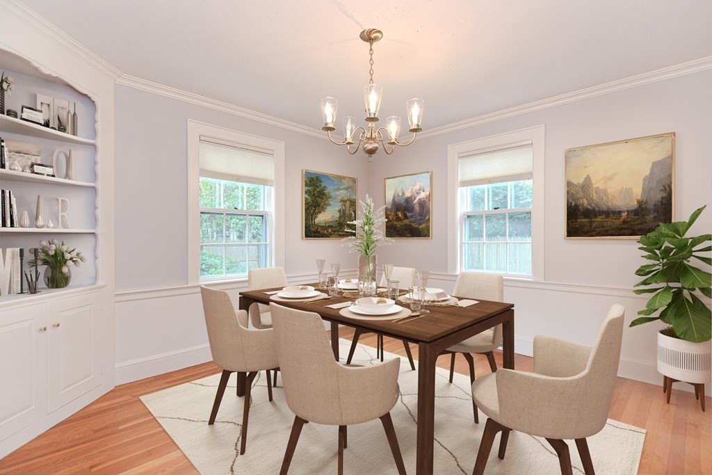11 Wilde Road Wellesley, MA 02481 - Photo 5 of 26 a view of a dining room with furniture window and wooden floor