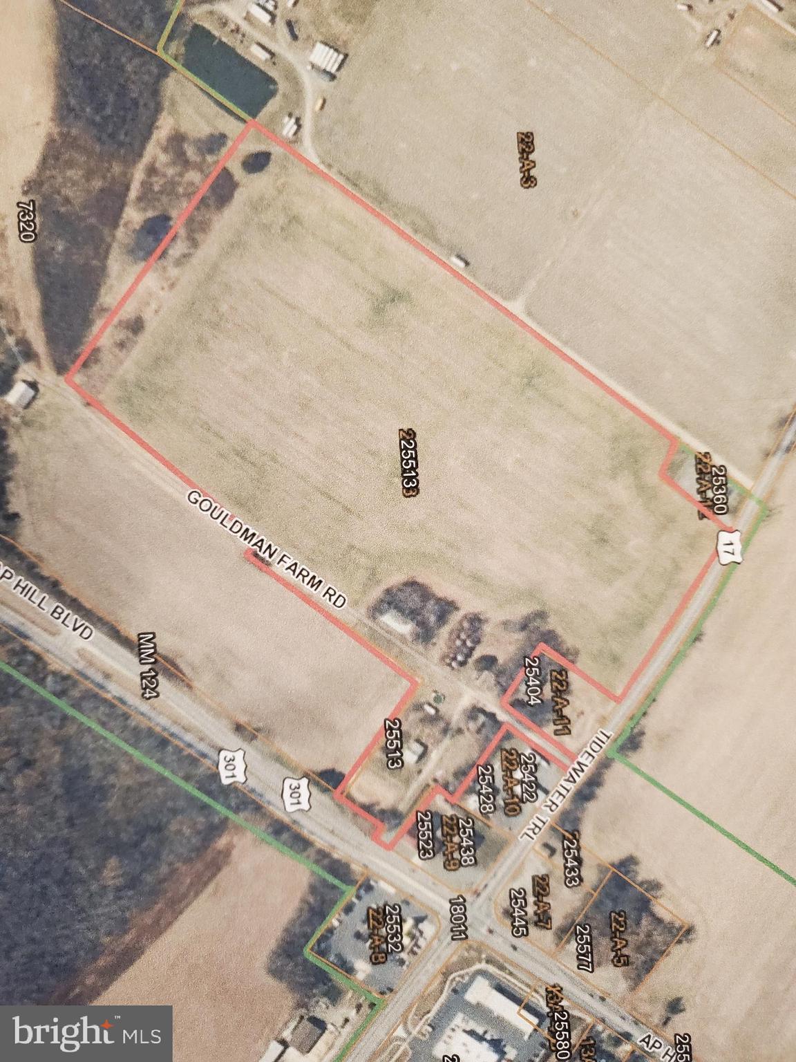 an aerial view of a large buildings