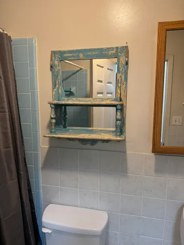 a bathroom with a toilet