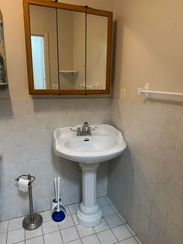 a bathroom with a sink