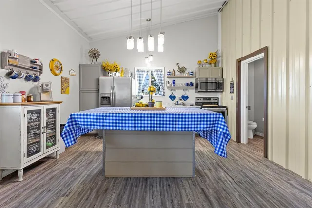 a bedroom with window