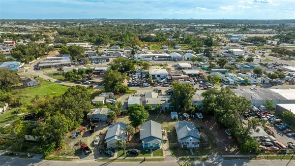 an aerial view of multiple house