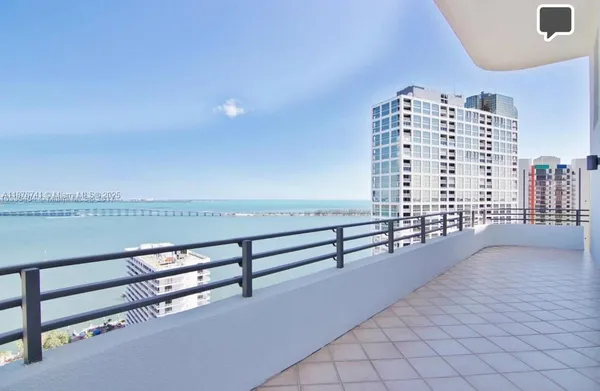 a view of terrace with city view
