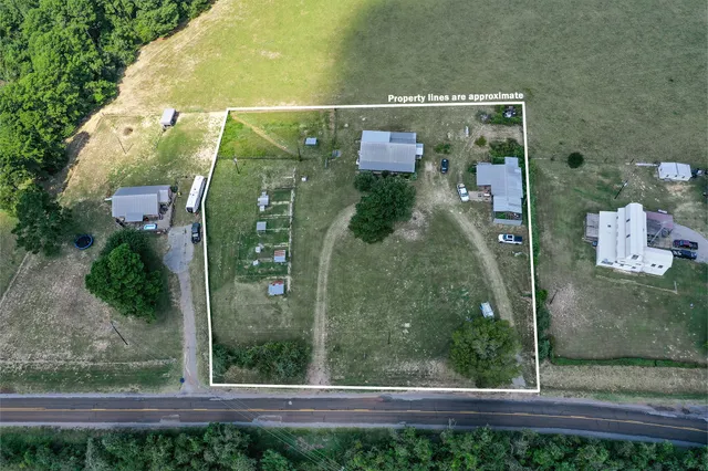 aerial view of a house
