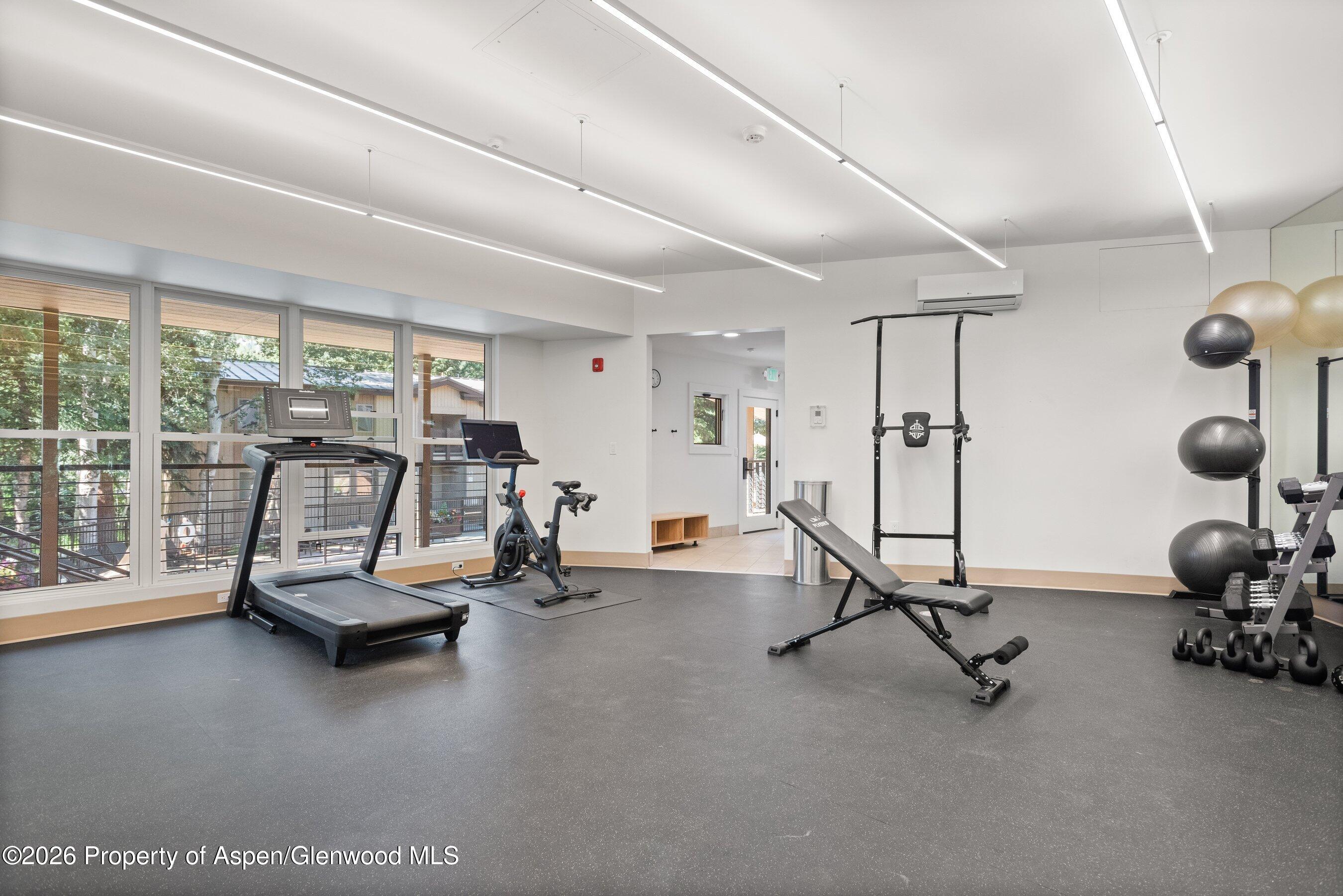35 Upper Woodbridge Road, Unit 2A Snowmass Village, CO 81615 - Photo 32 of 34 a view of a room with gym equipment