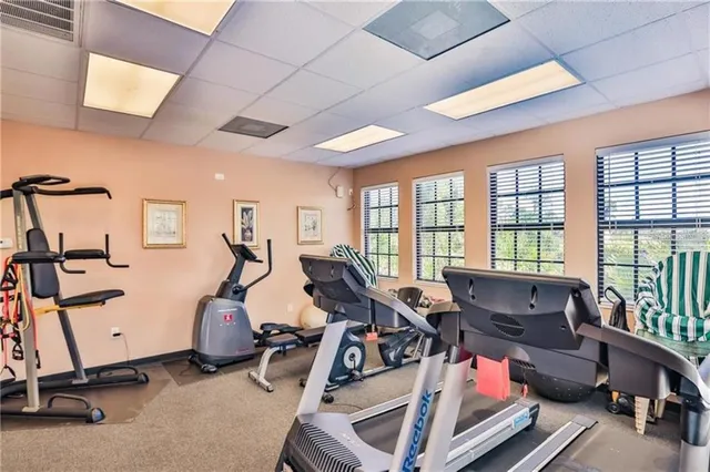 an aerial view of multiple house