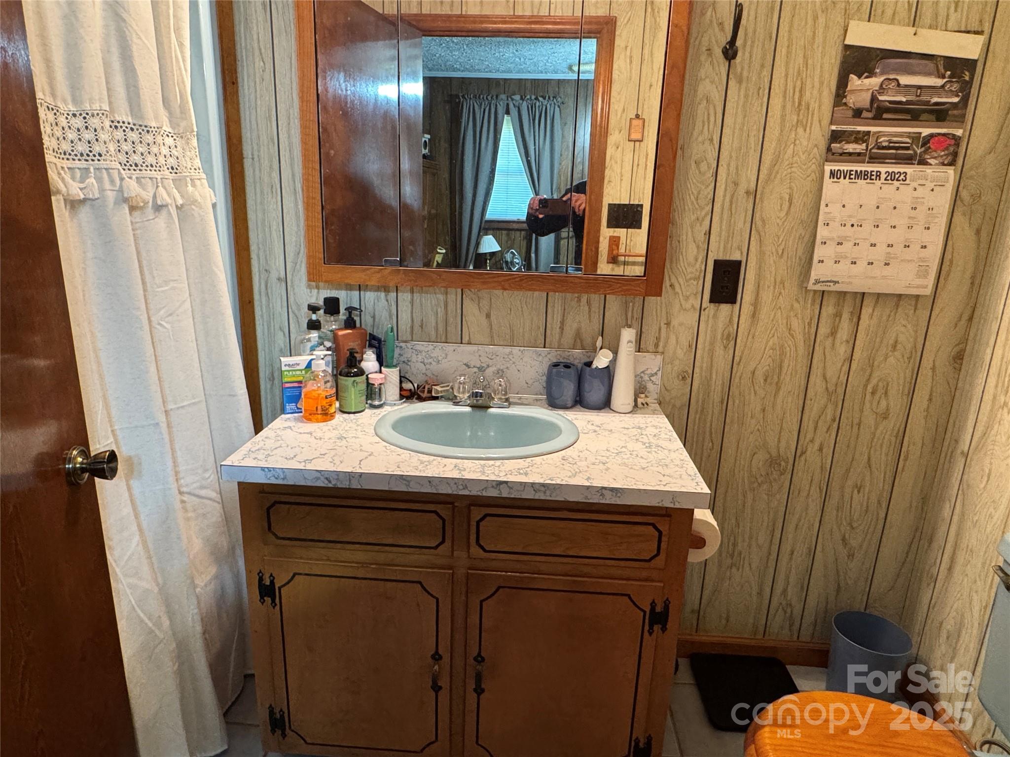 3957 Hollywood Ridge Road Lenoir, NC 28645 - Photo 15 of 20 a bathroom with a sink a toilet and mirror