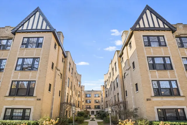 a front view of a building