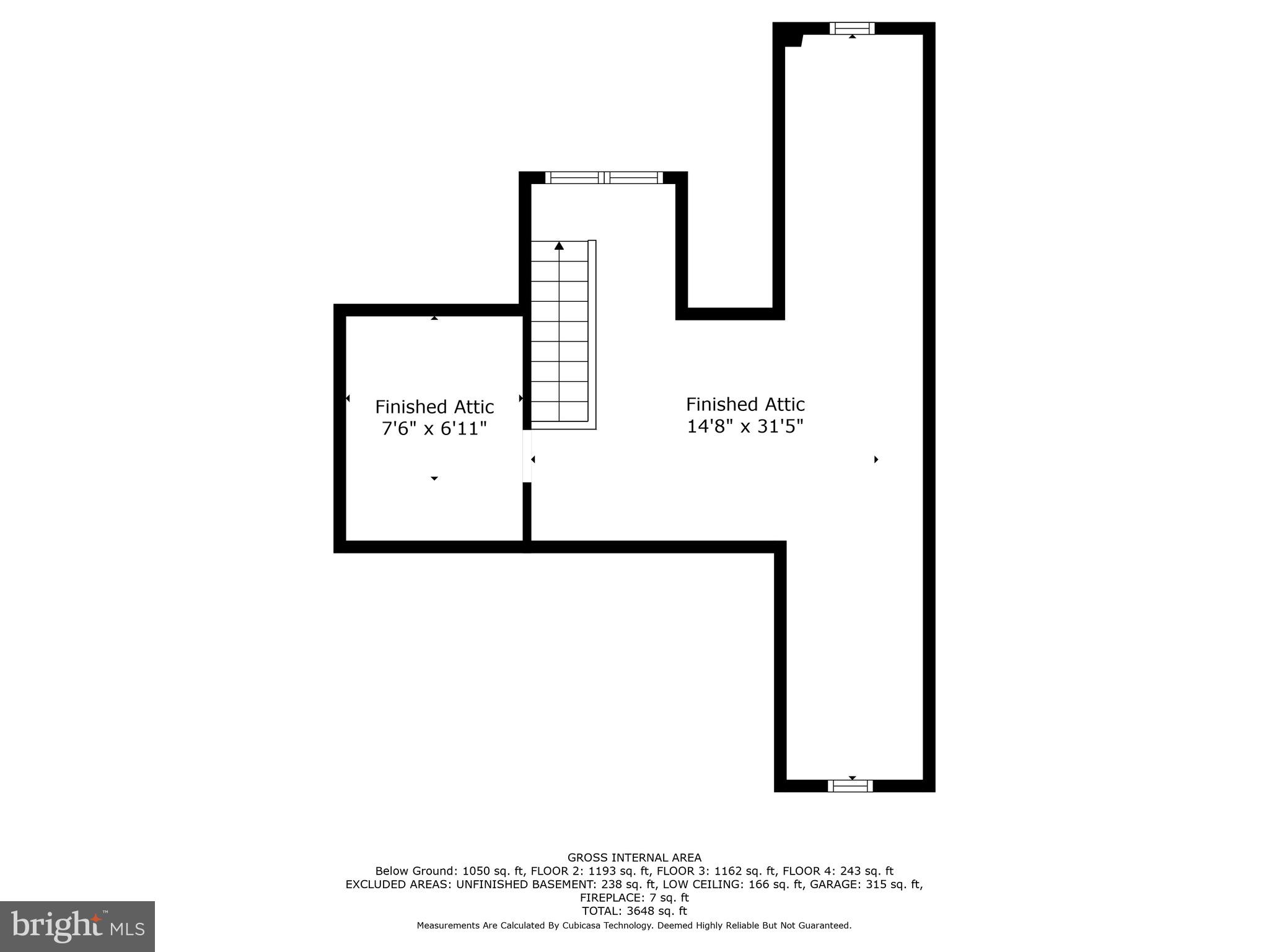 3608 Rittenhouse Street Northwest Washington, DC 20015 - Photo 38 of 38 Top floor Plan