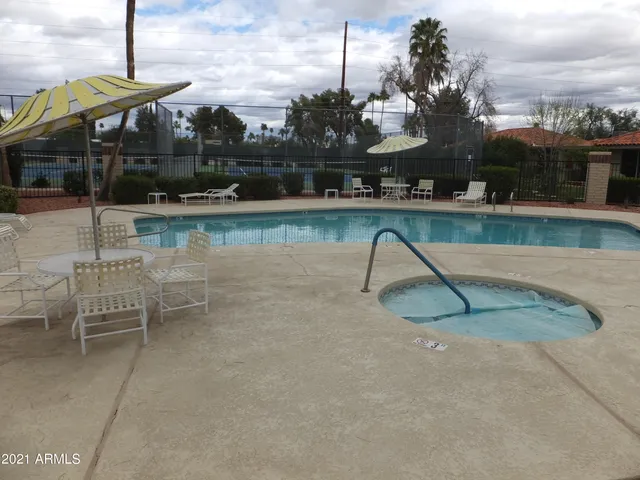 a view of a swimming pool