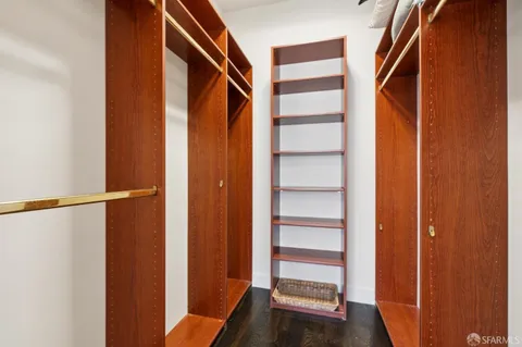 a view of closet area