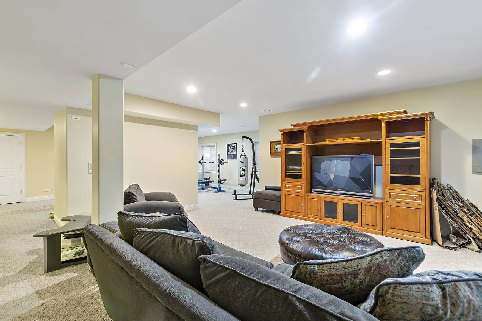 3206 Springdale Avenue Glenview, IL 60025 - Photo 15 of 20 a living room with furniture and a flat screen tv