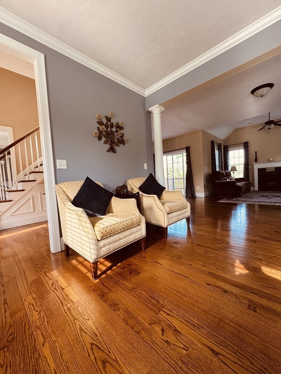 34 Adams Road Grafton, MA 01519 - Photo 8 of 30 a living room with furniture and a wooden floor