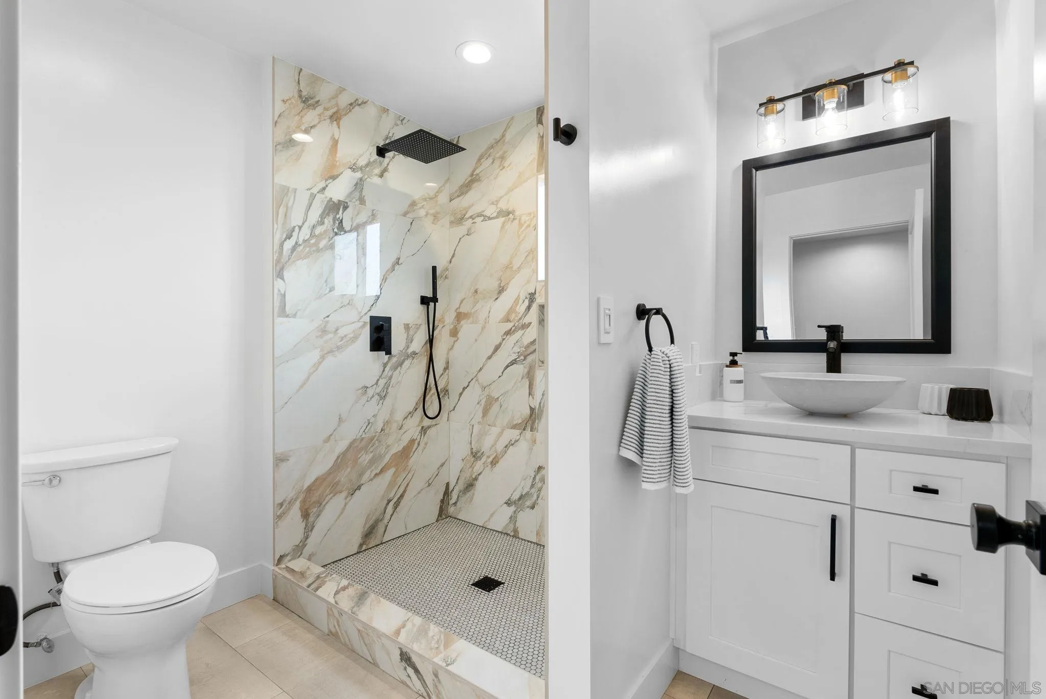 3168 Alta Verde Drive Fallbrook, CA 92028 - Photo 40 of 67 a bathroom with a sink a toilet and shower