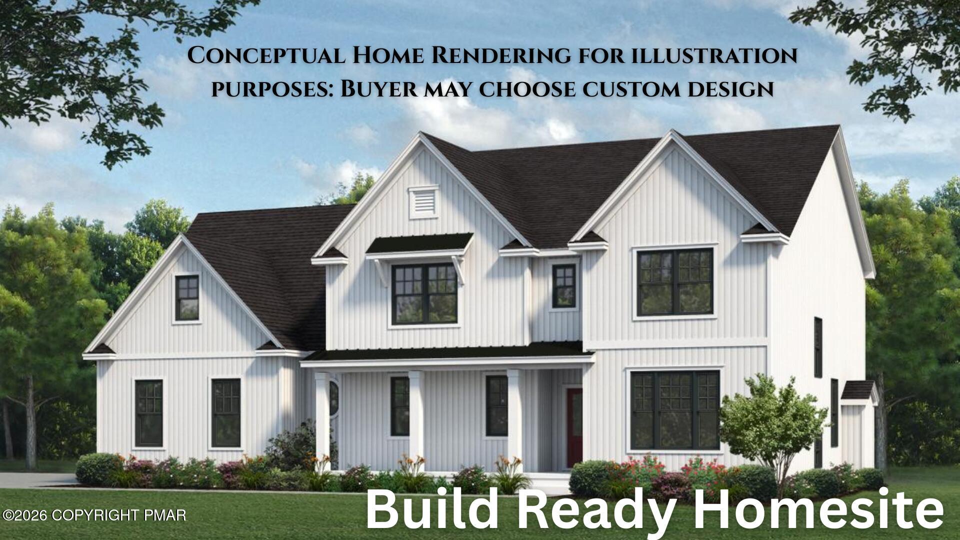 a view of a white house with a small yard and potted plants