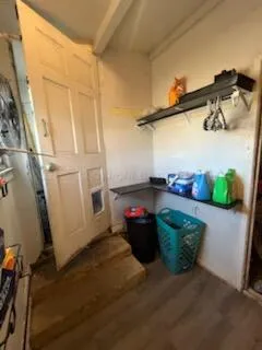 a view of storage and utility room
