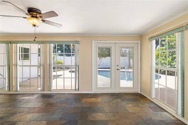 a house view with a seating space