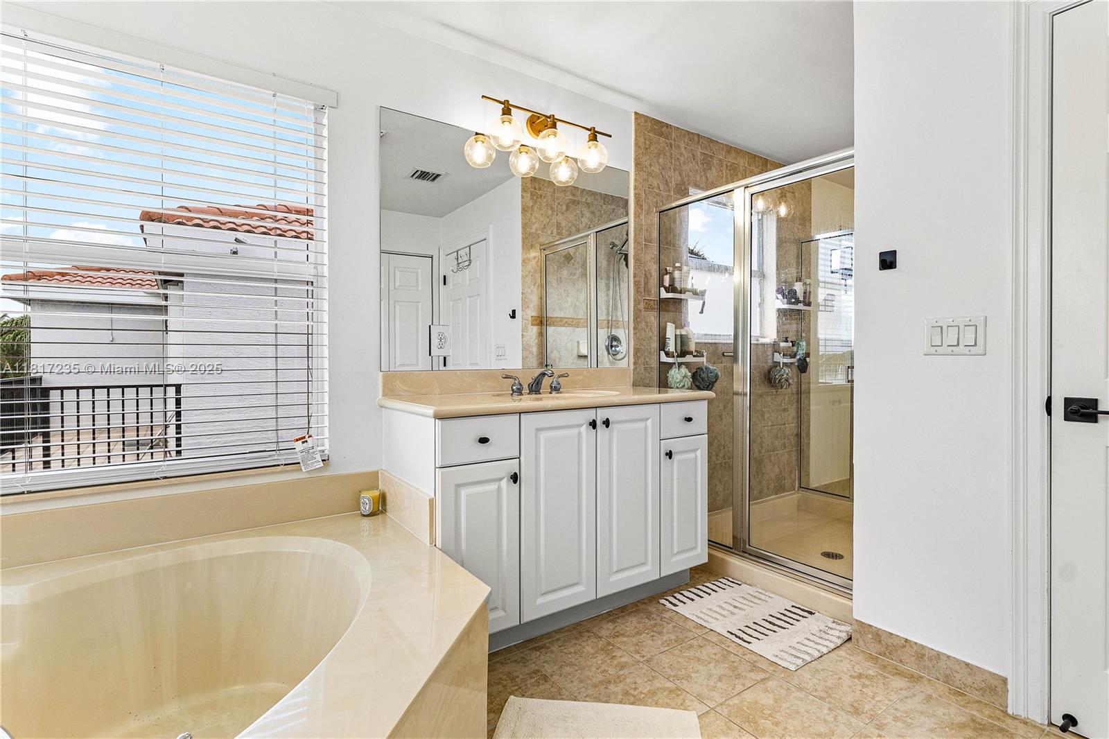 4356 Southwest 179th Way Miramar, FL 33029 - Photo 30 of 65 a bathroom with a tub sink and a mirror