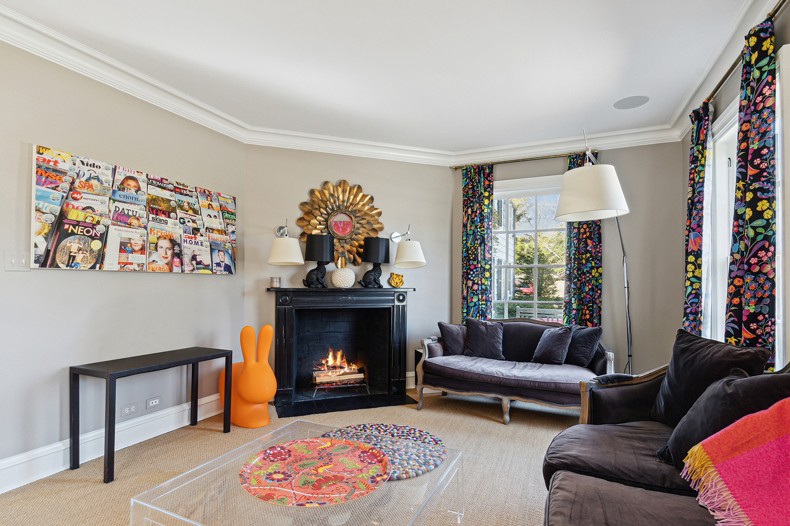 1320 Elm Tree Road Lake Forest, IL 60045 - Photo 13 of 52 a living room with furniture and a fireplace