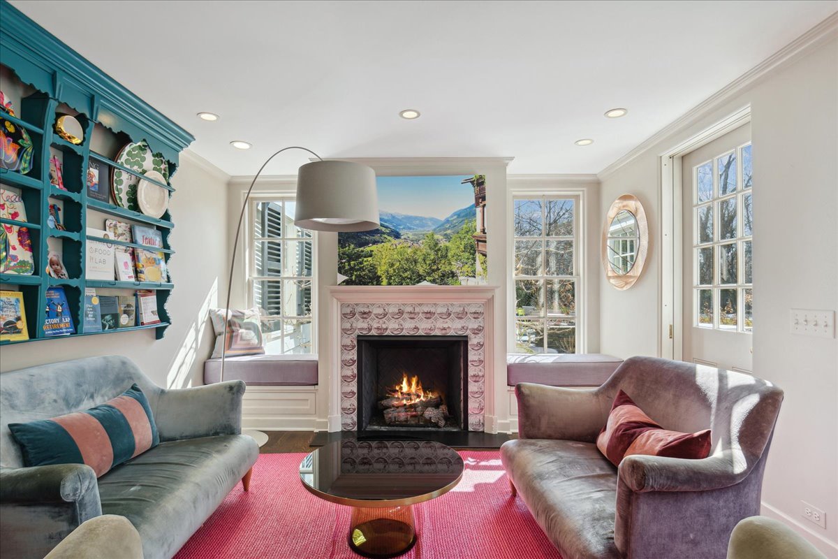 1320 Elm Tree Road Lake Forest, IL 60045 - Photo 23 of 52 a living room with furniture fireplace and a large window