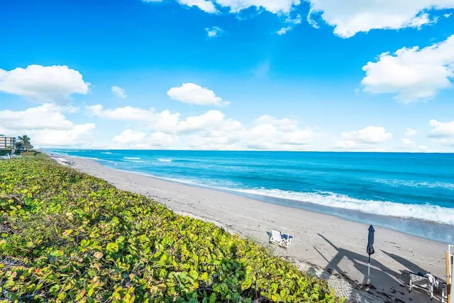 a view of an ocean and beach
