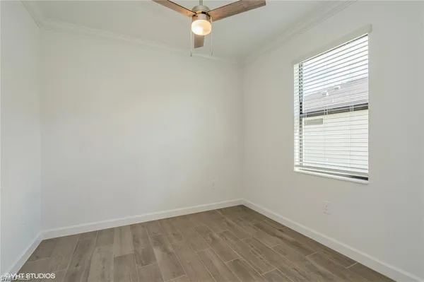 an empty room with a window