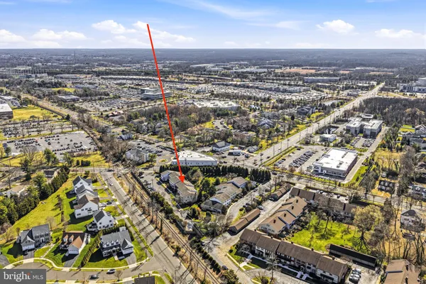 an aerial view of multiple house