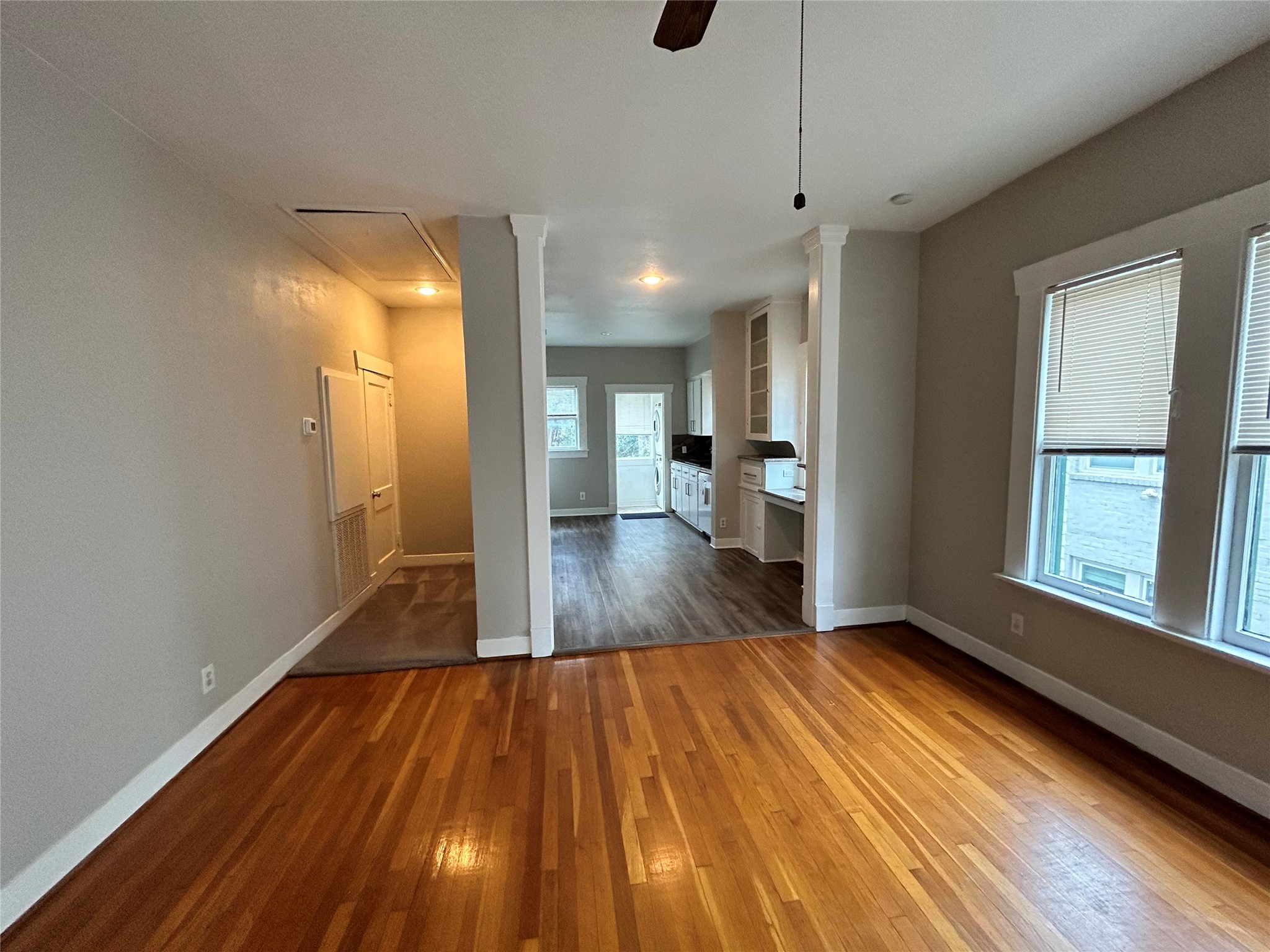 1639 Norfolk Street, Unit 2 Houston, TX 77006 - Photo 8 of 17 a view of empty room with wooden floor and fan