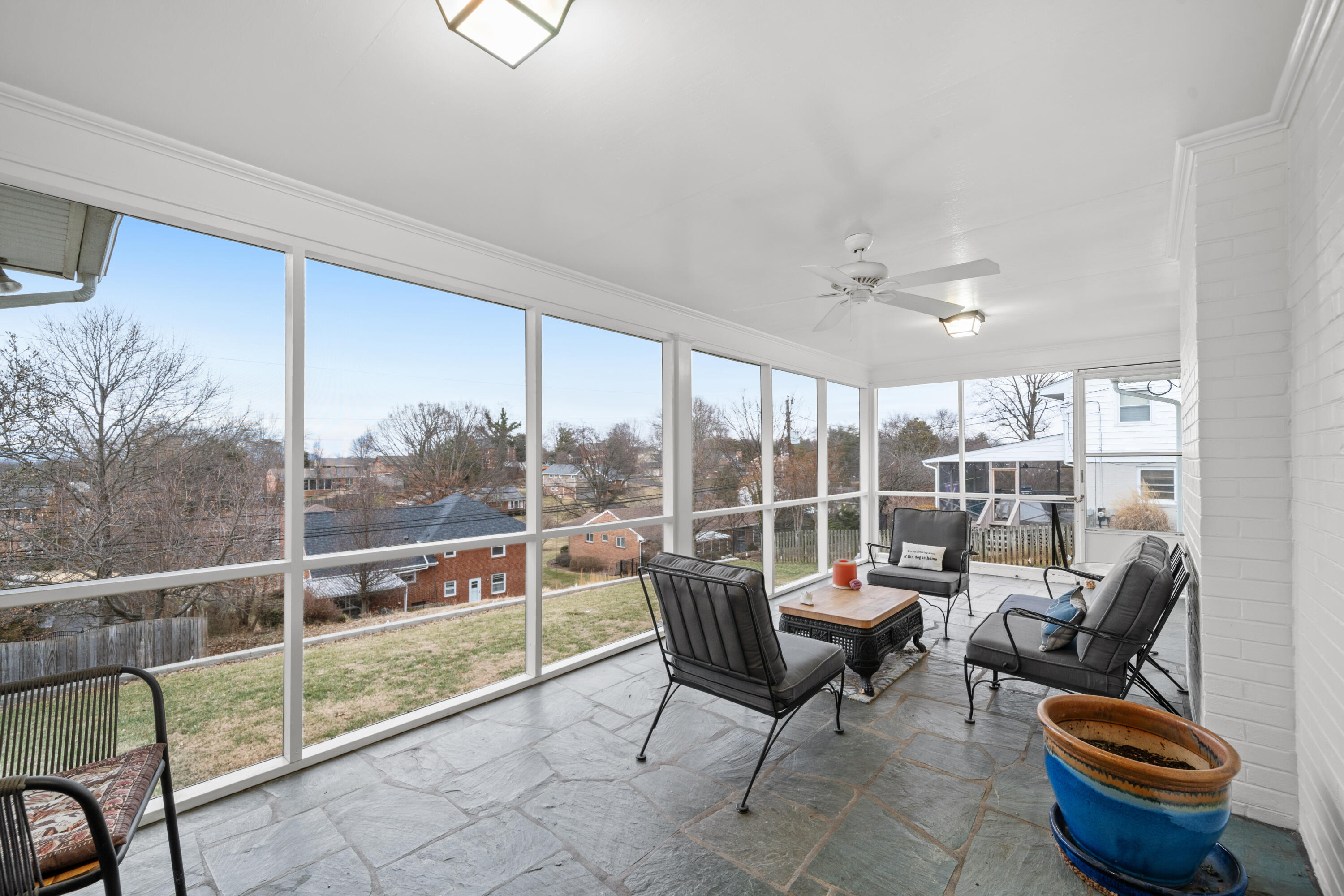 1719 Blair Road Southwest Roanoke, VA 24015 - Photo 18 of 40 a living room with furniture and a floor to ceiling window
