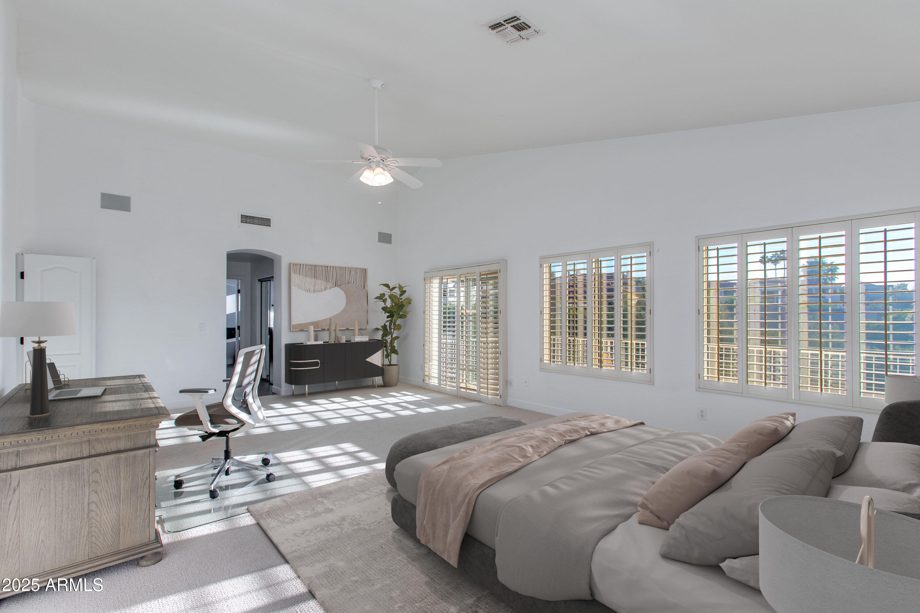 1331 East Voltaire Avenue Phoenix, AZ 85022 - Photo 14 of 33 a bedroom with furniture and a large window