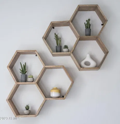 a backyard of a house with barbeque oven