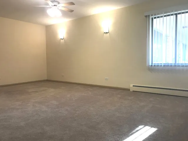 an empty room with a window