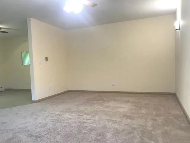 an empty room with an entryway
